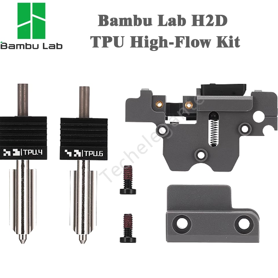 Bambu Lab H2D TPU High-Flow Kit – 0.4mm/0.6mm Nozzles, Flexible Filament Support