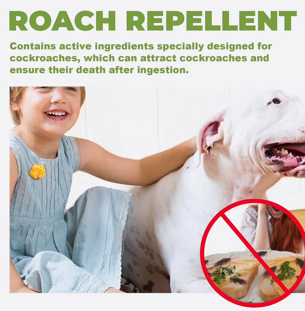 Cockroach Killer Bait Station Sticker, 12-Pack Natural Repellent