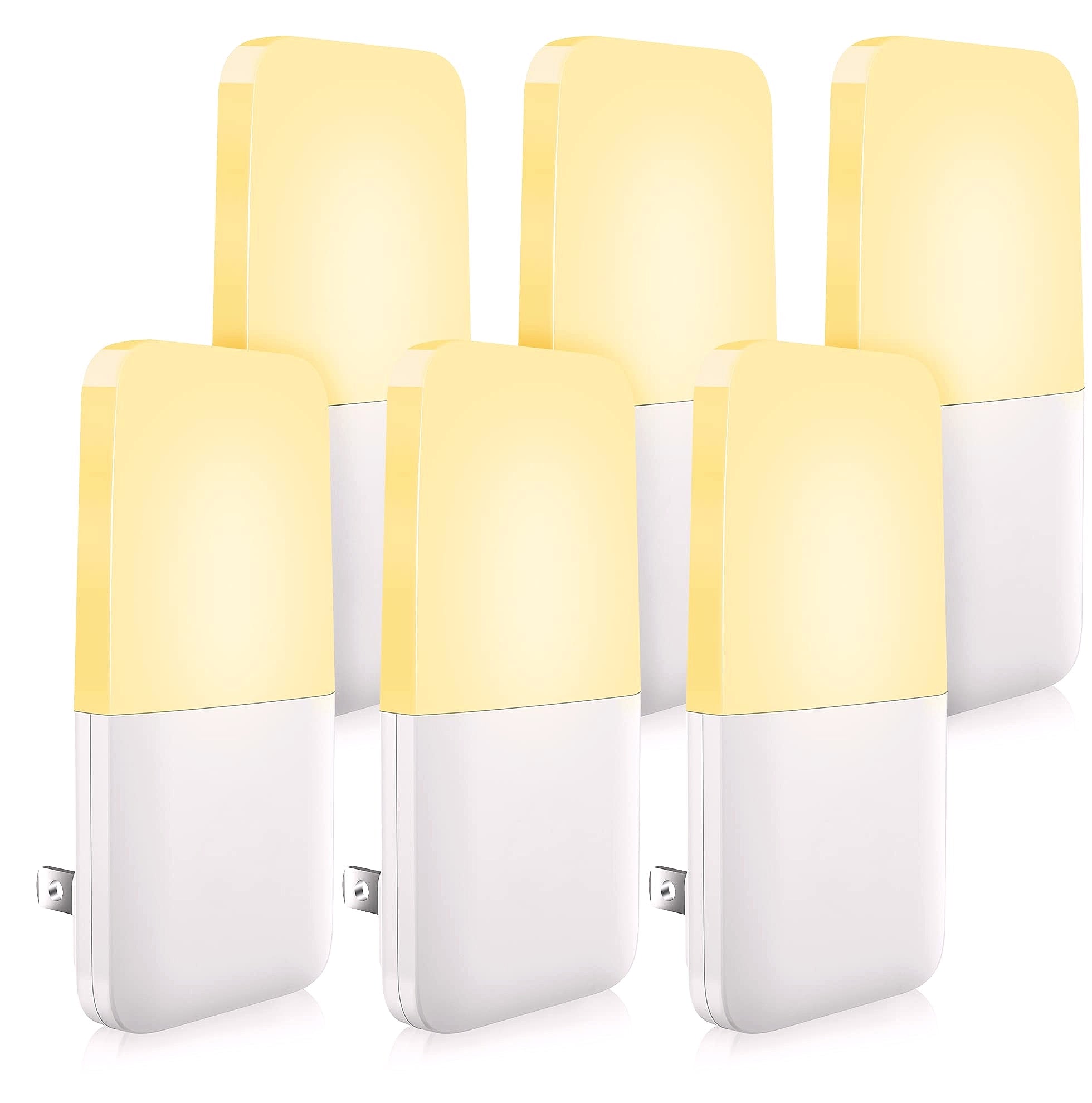MAZ-TEK Plug-in Night Light with Dusk to Dawn Sensor, 6 Pack