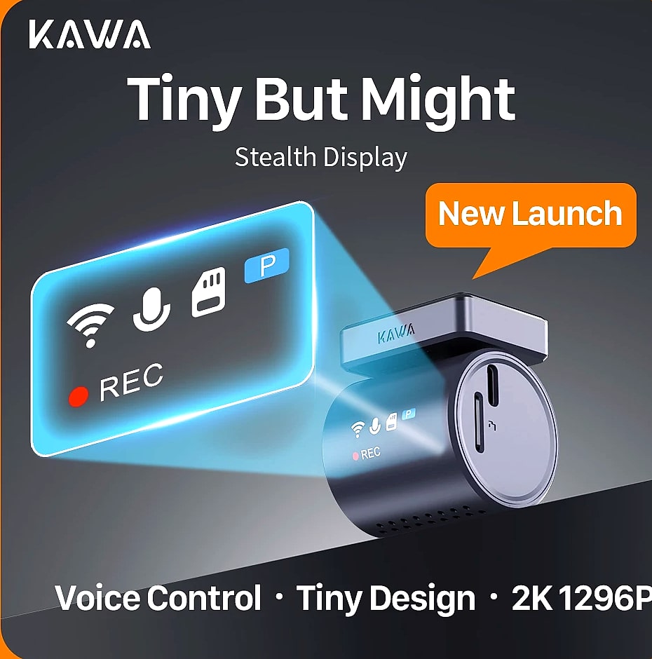KAWA MINI 3 Pro 2K Dash Cam with WiFi and Voice Control