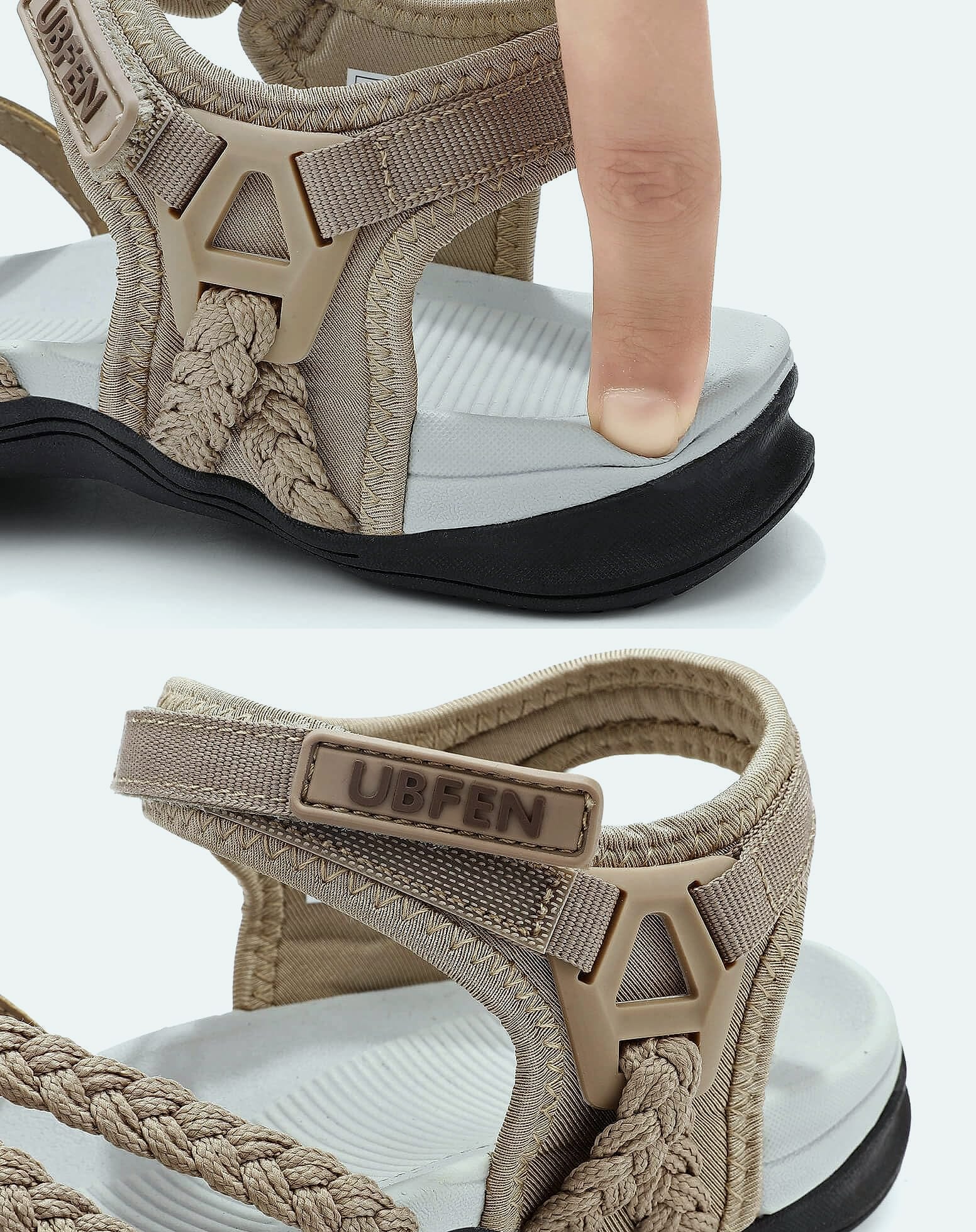 UBFEN Women's Hiking Sandals with Arch Support Water