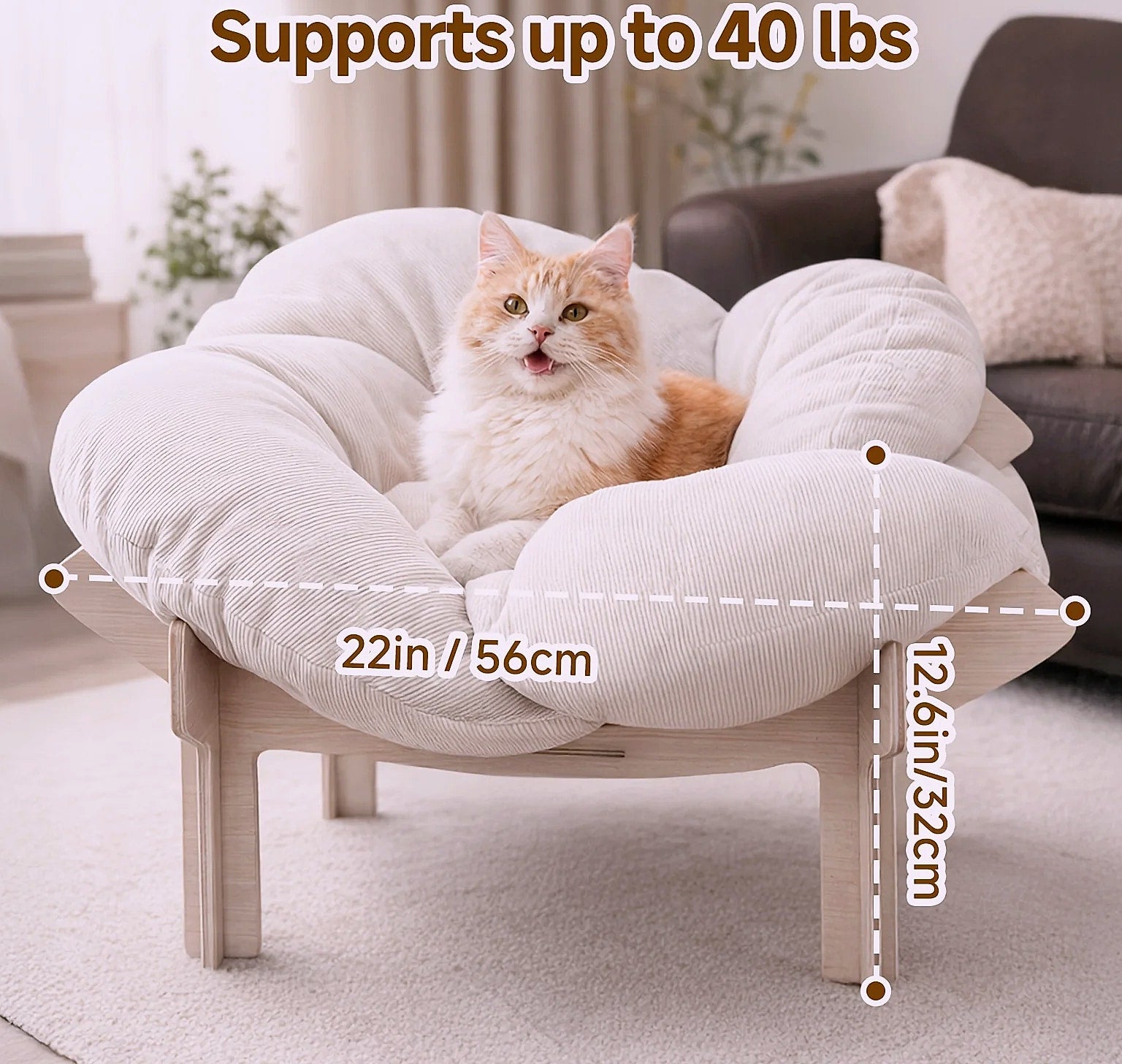 Flower-Shaped Pet Bed for Cats and Small Dogs