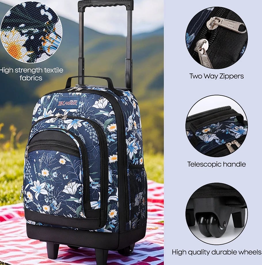 New York XPress 20 Inch Rolling Backpack for Adults