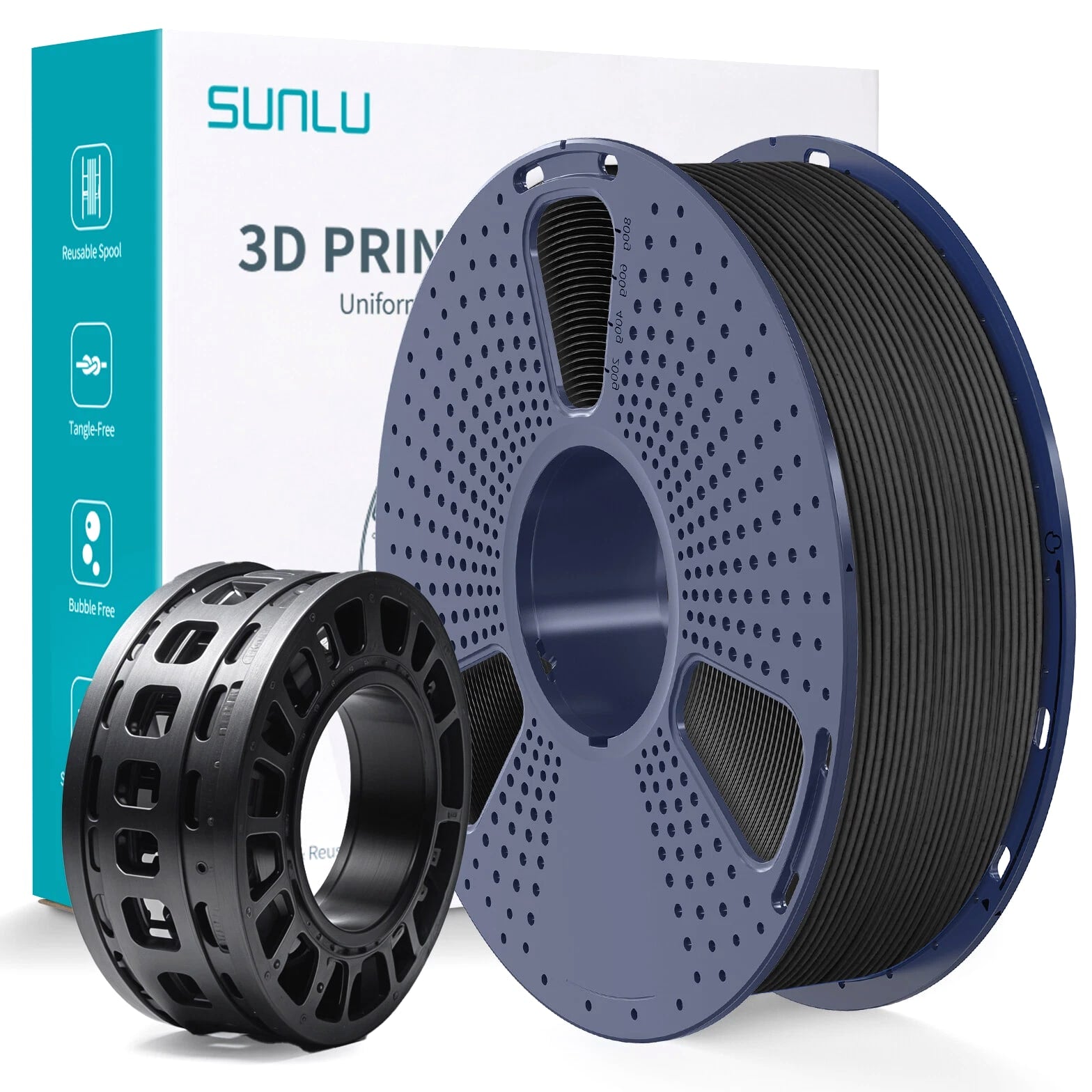 SUNLU PLA Carbon Fiber Filament 1KG/2.2LBS Black 3D Printer Material