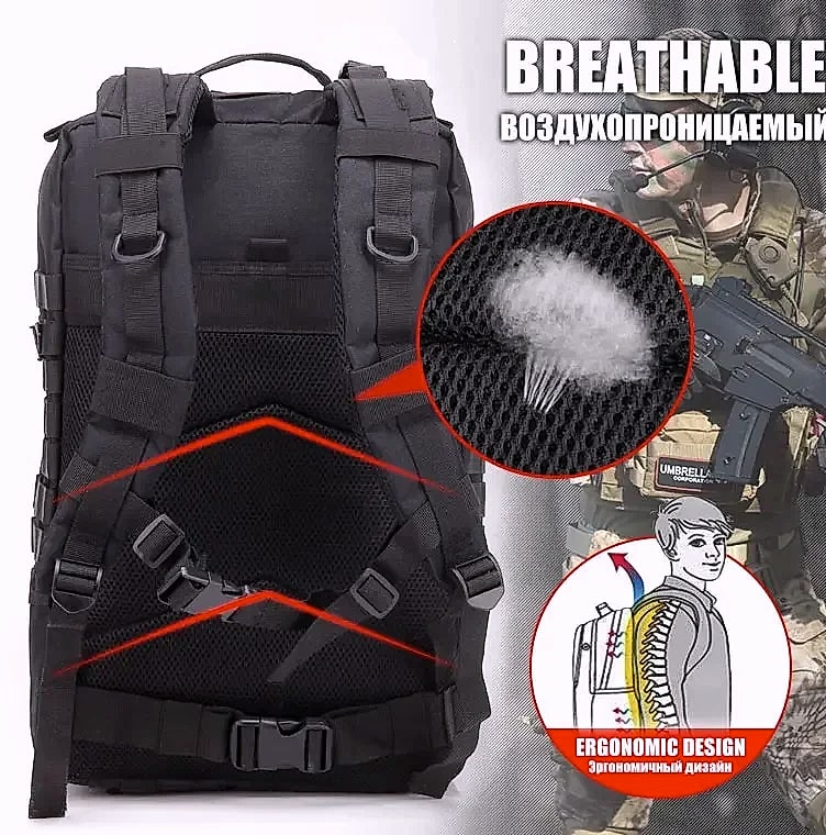 ReFire Gear 45L Tactical Backpack Molle EDC Trekking