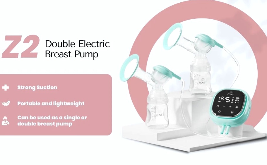 HOT DEAL! Zomee Z2 Electric Breast Pump+Hands-Free Collection Cups+Storage Bags