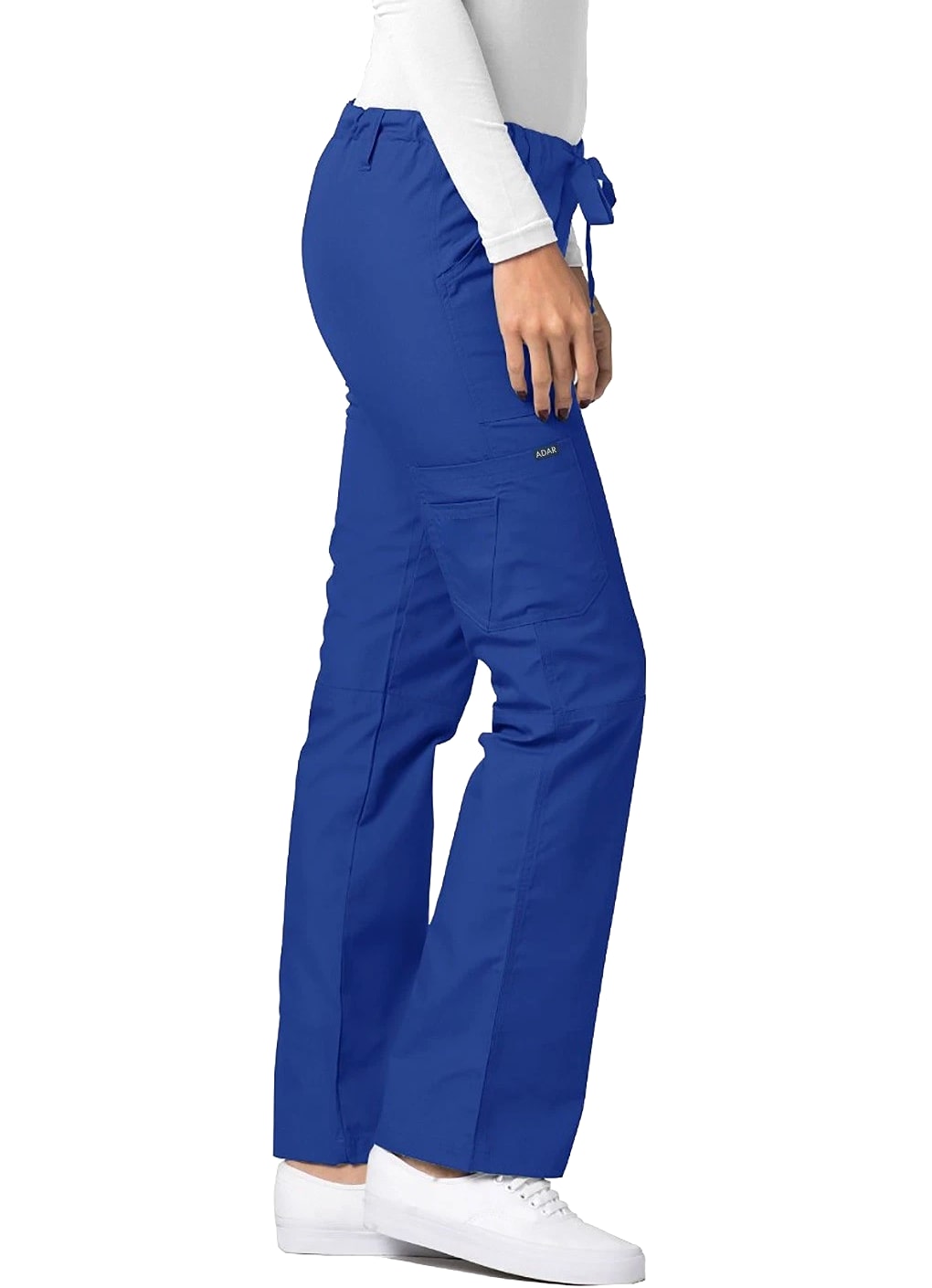 Adar Medical Uniform Low Rise Multi Pocket Drawstring Straight Leg Scrub Pants