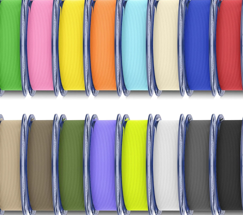 PLA Matte Filament 16 Color Bundle Multicolor, PLA 3D Printer Filament 1.75mm