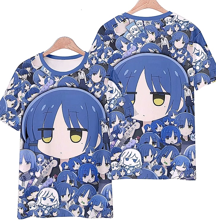 Bocchi The Rock 3D Print T-Shirt Short Sleeve