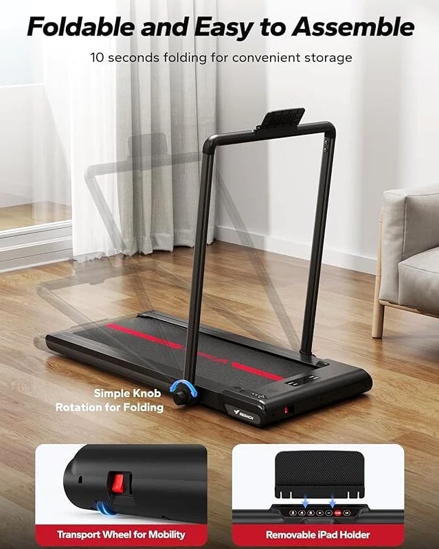 MERACH T05 2.5HP Smart 2 in 1 Folding Under Desk Treadmill Walking Pad