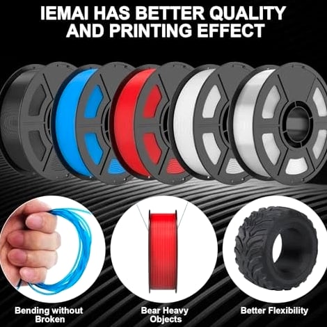 95A 3D Printer Filament 1.75mm, Flexible & Soft Polyurethane, TPU White