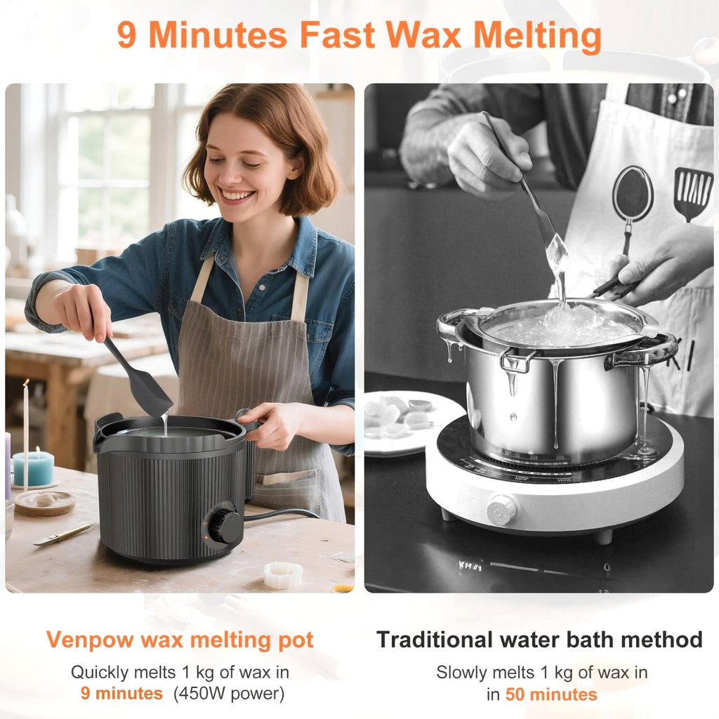 Candle Wax Melter with Pour Spout - Candle Making Kit for Beginners
