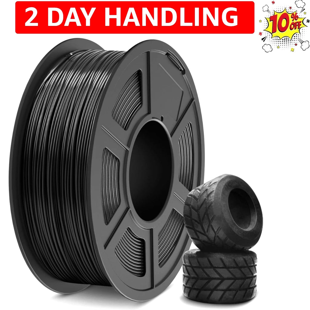 TPU 3D Printer Filament 1.75mm High Speed 95A TPU, 1KG Flexible 3D Filament