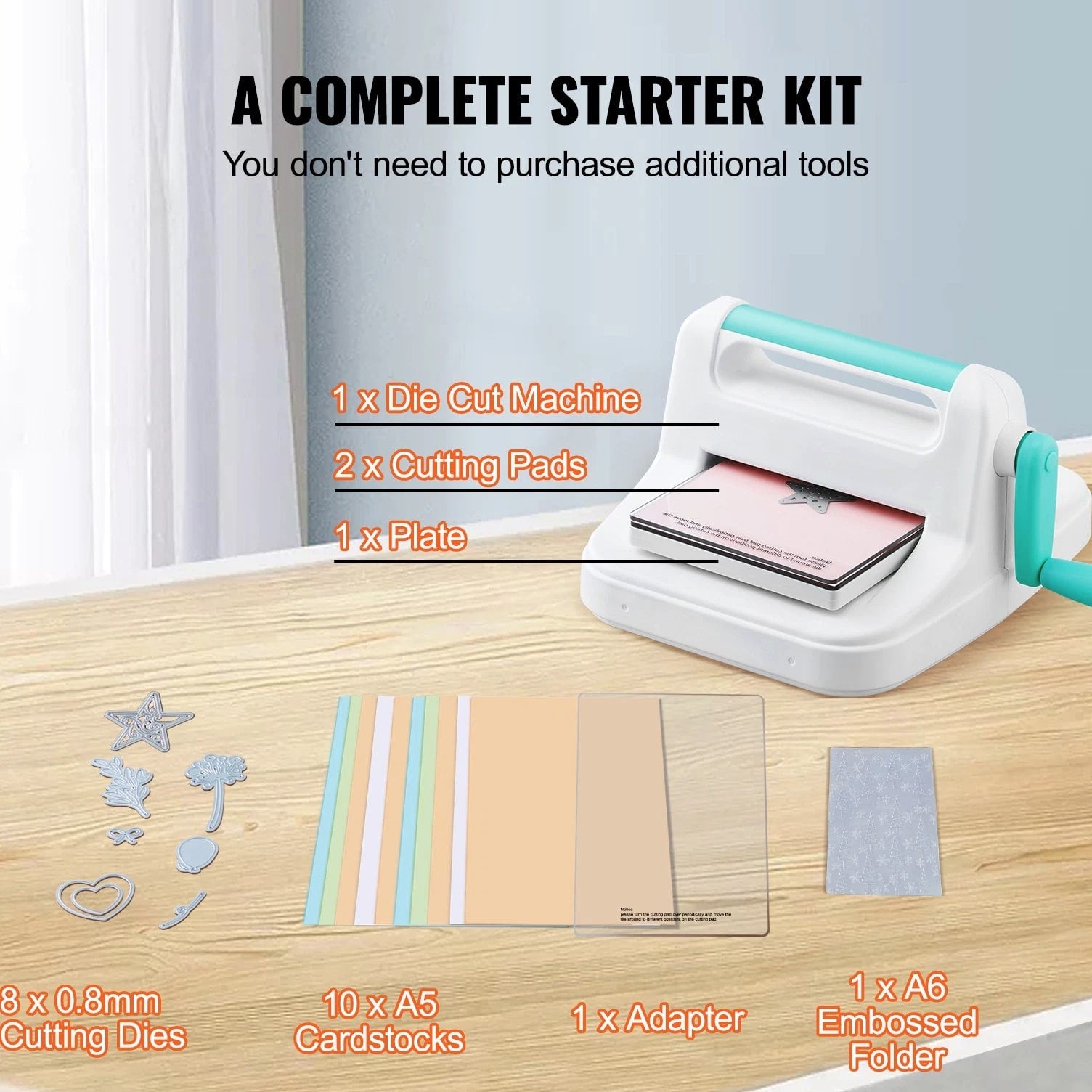 Manual Die Cutting Embossing Machine 6" Opening For Art Craft Scrapbooking