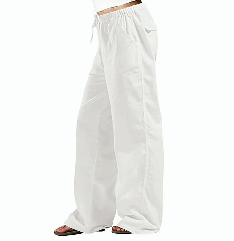 FURCW Women's Cotton Linen High Waist Loose Casual Pants