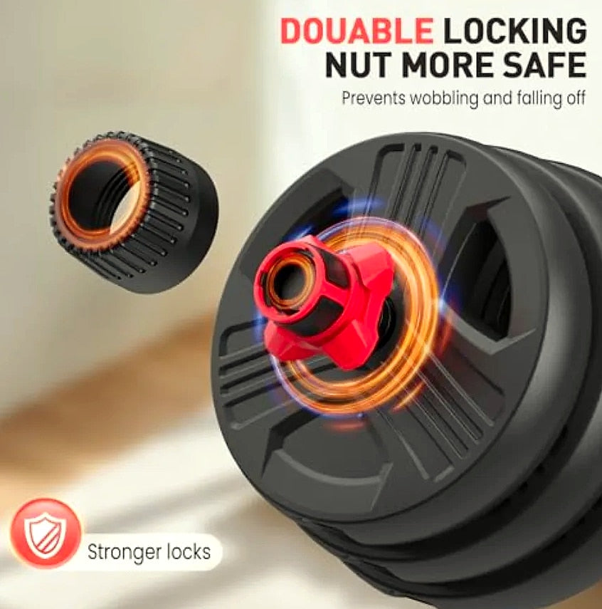 YAO HUI HUANG 20lb Adjustable Dumbbell Set with 3-in-1