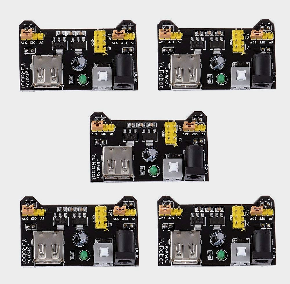 HiLetgo 5pcs MB102 Breadboard Power Supply Module 3.3V 5V