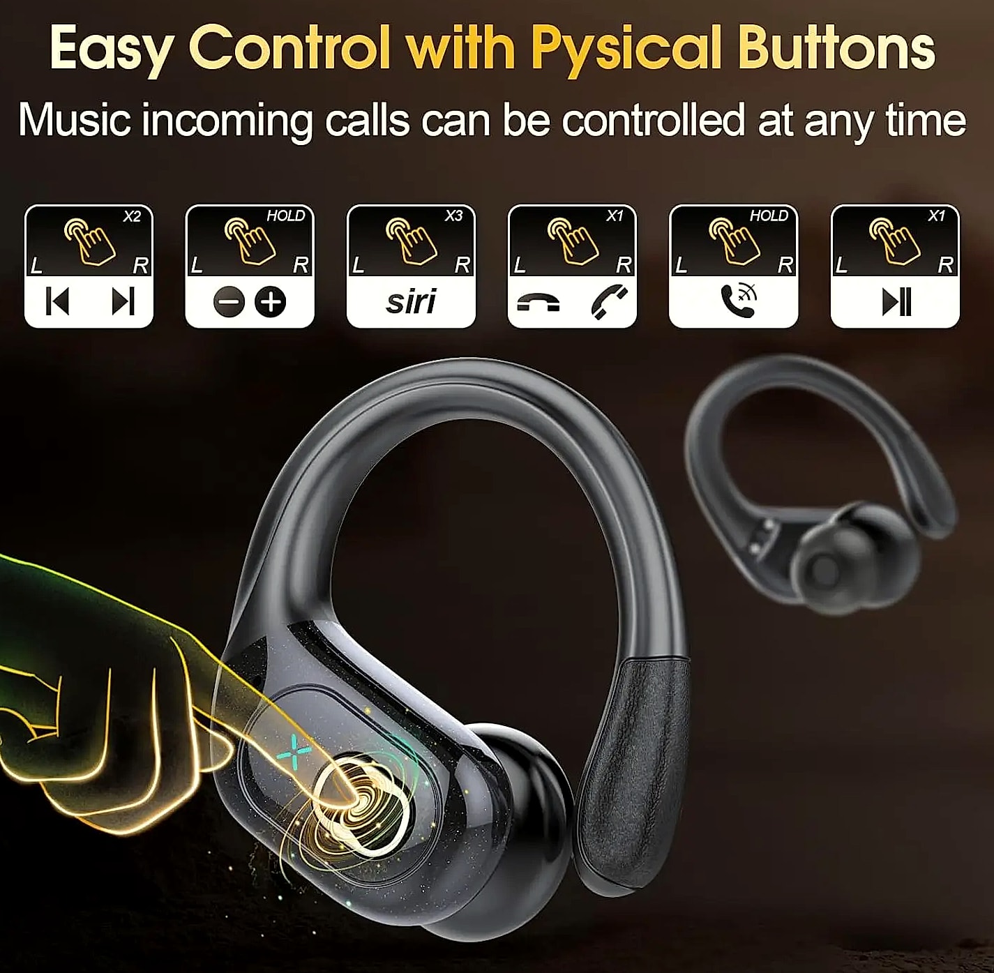GDLYL HD65 TWS Sports Earbuds Bluetooth 5.4 Wireless