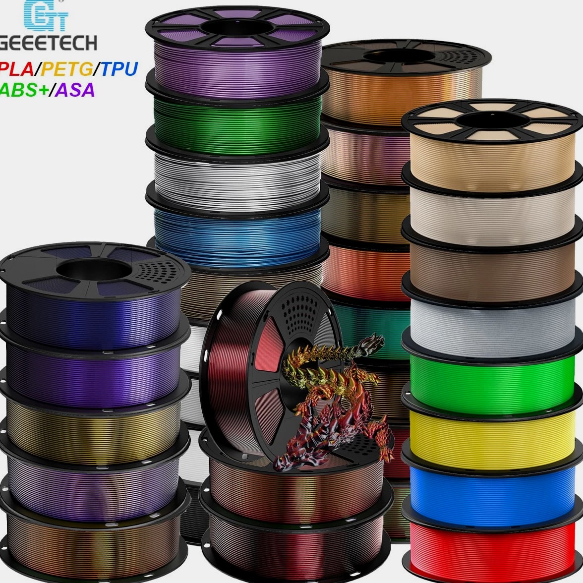【Buy 5 Get 5 Free！Add 10】GEEETECH PLA ABS+ PETG TPU ASA 3D Printer Material NEW