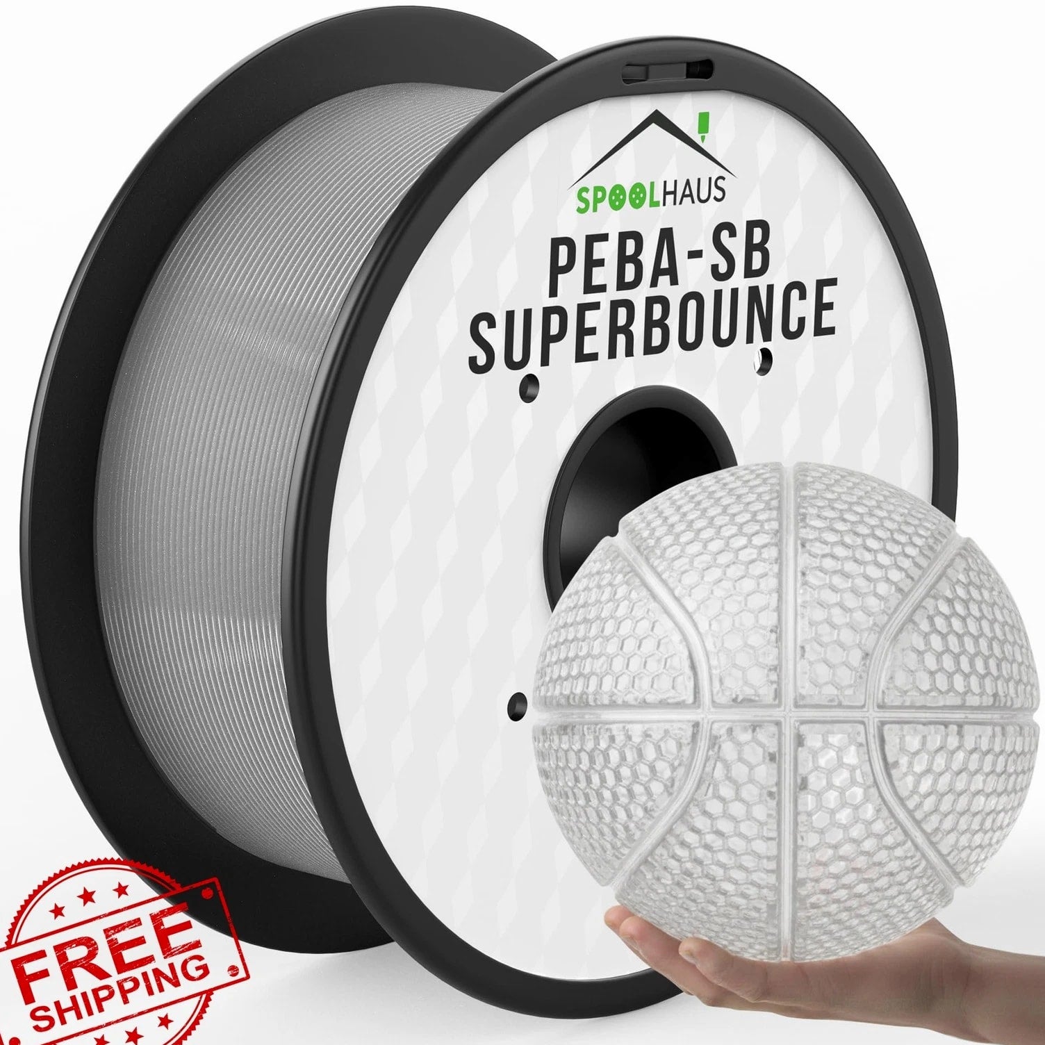 PEBA Filament 1.75mm 1kg Spool - High Rebound Flexible 3D Printer Material