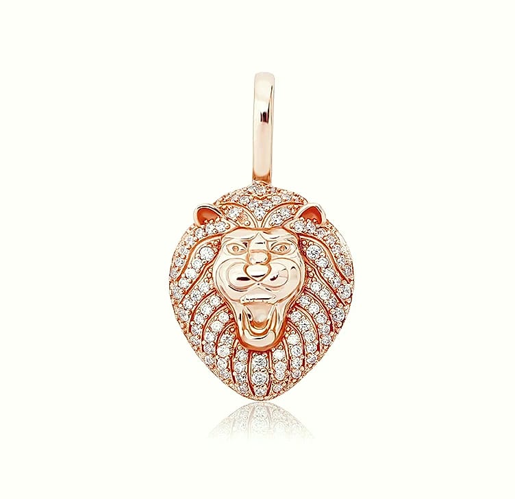 JINAO 925 Sterling Silver Lion Pendant Necklace