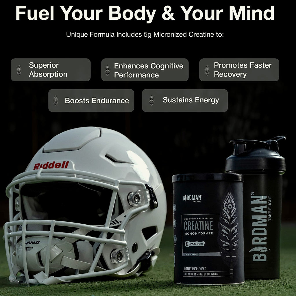 BIRDMAN Micronized Creatine Monohydrate Powder, 80 Servings