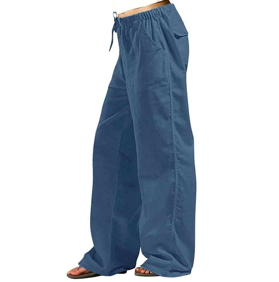 FURCW Women's Cotton Linen High Waist Loose Casual Pants
