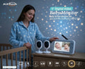 Digital Baby Monitor with 2 Cameras Split Screen Night Vision Two-Way Audio