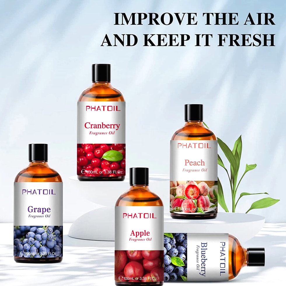 3.38FL.OZ Fruity Fragrance Oils for Aromatherapy,Diffuser,Candle and Soap Making