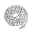 TOPGRILLZ 925 Sterling Silver CZ Tennis Chain Necklace