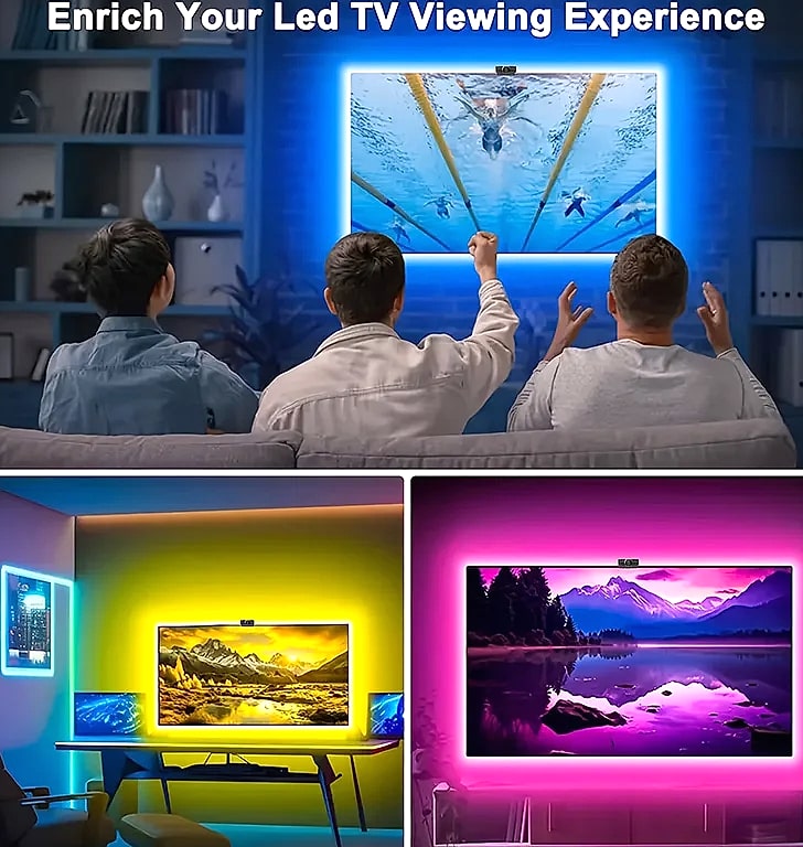 KcoiiFun RGBIC LED TV Backlight Strip with App Control
