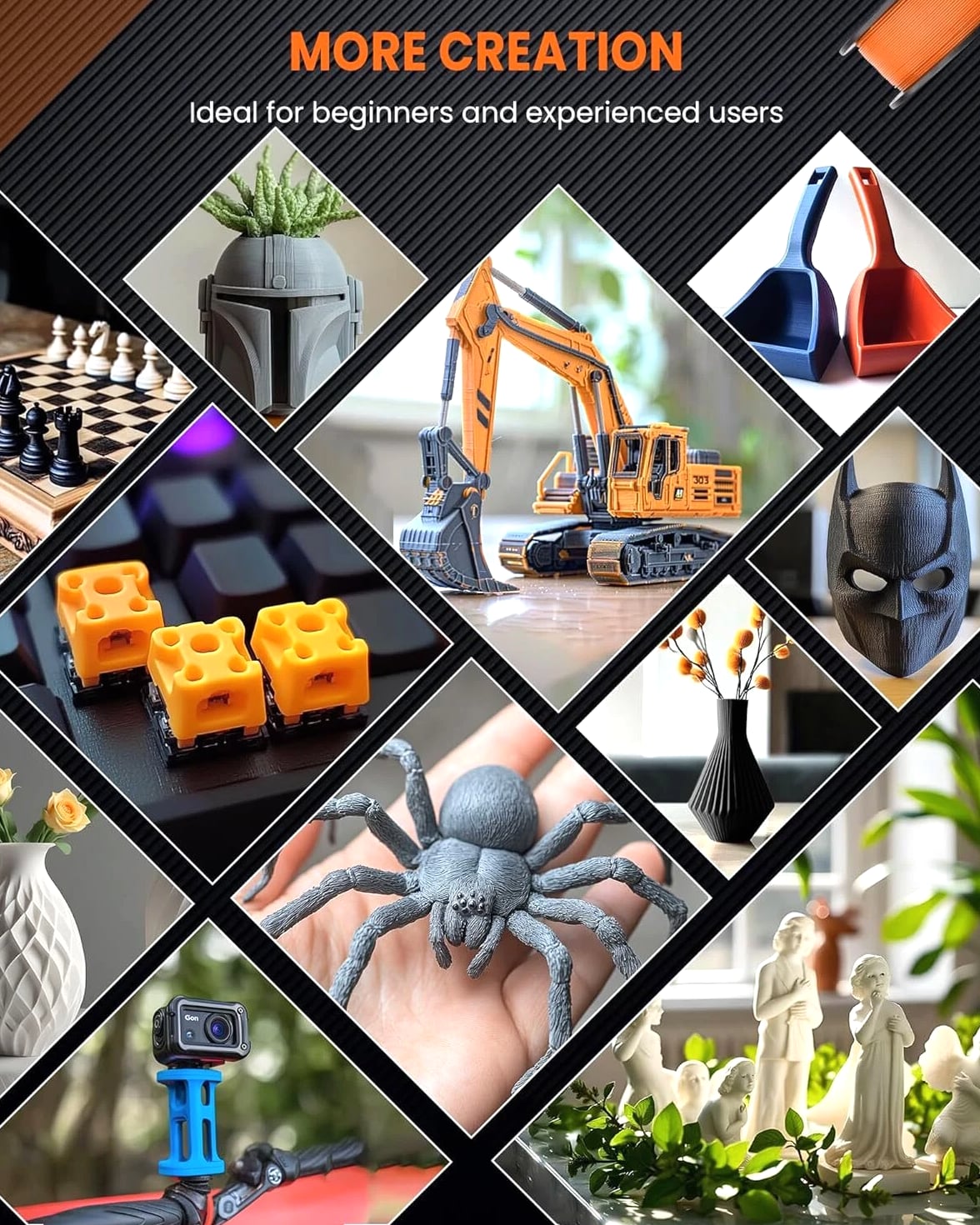 【Buy 10 Pay 6】TECBEARS PLA/PETG/SILK PLA+ Matte 3D Printer Filament 1KG ABS ASA