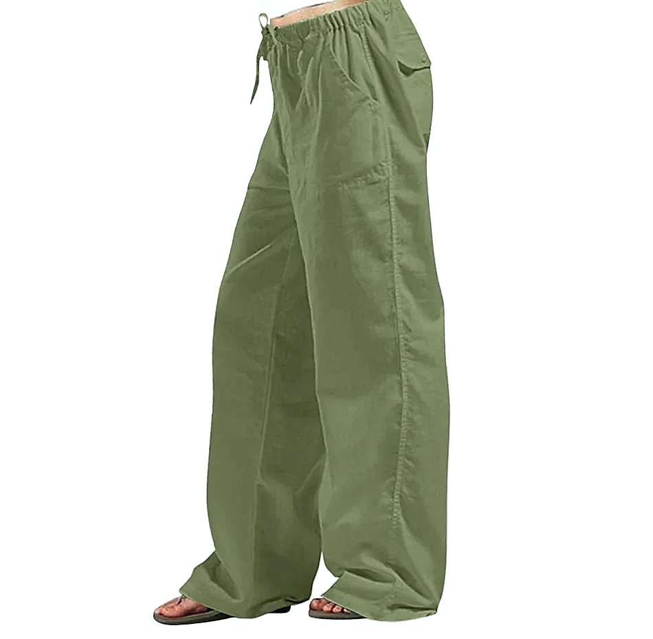 FURCW Women's Cotton Linen High Waist Loose Casual Pants