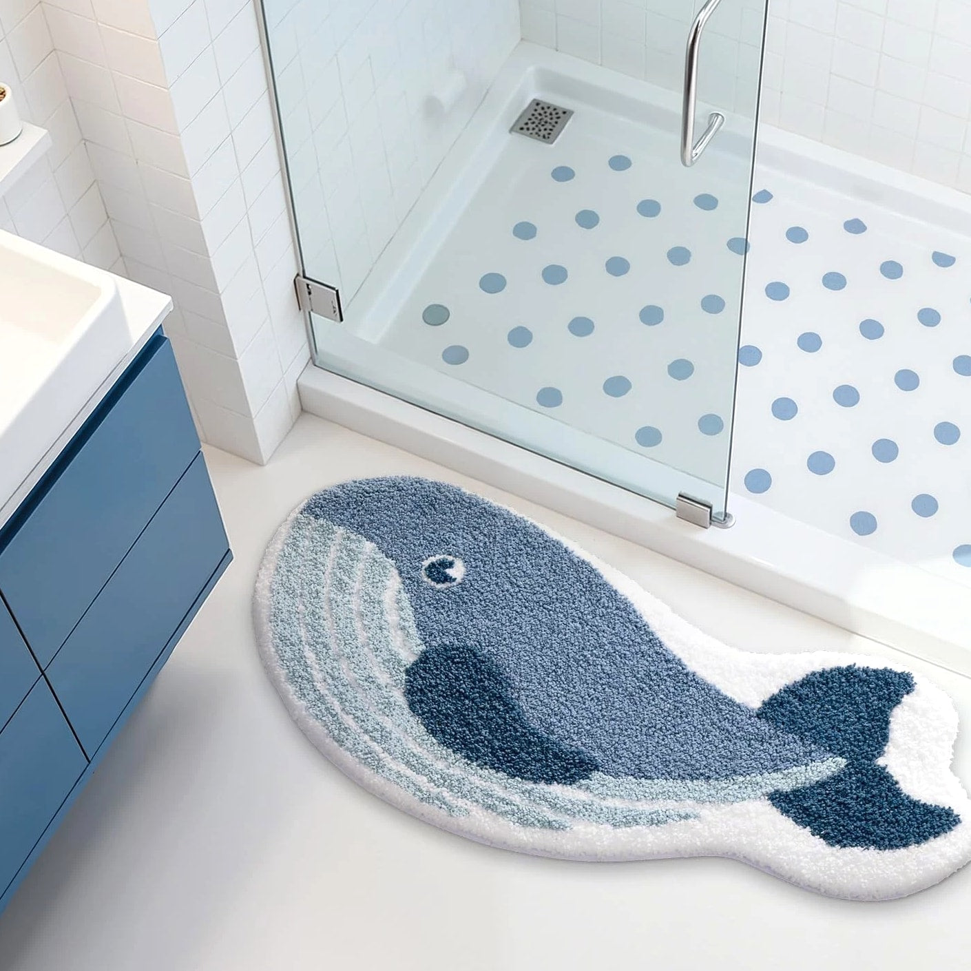 Cute Animal Bathroom Rugs - Plush Absorbent Bath Mats, Non-Slip...