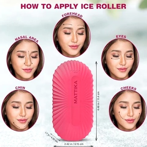 Ice Roller for Face & Eye - Glow Natural Skincare Face Ice Roller