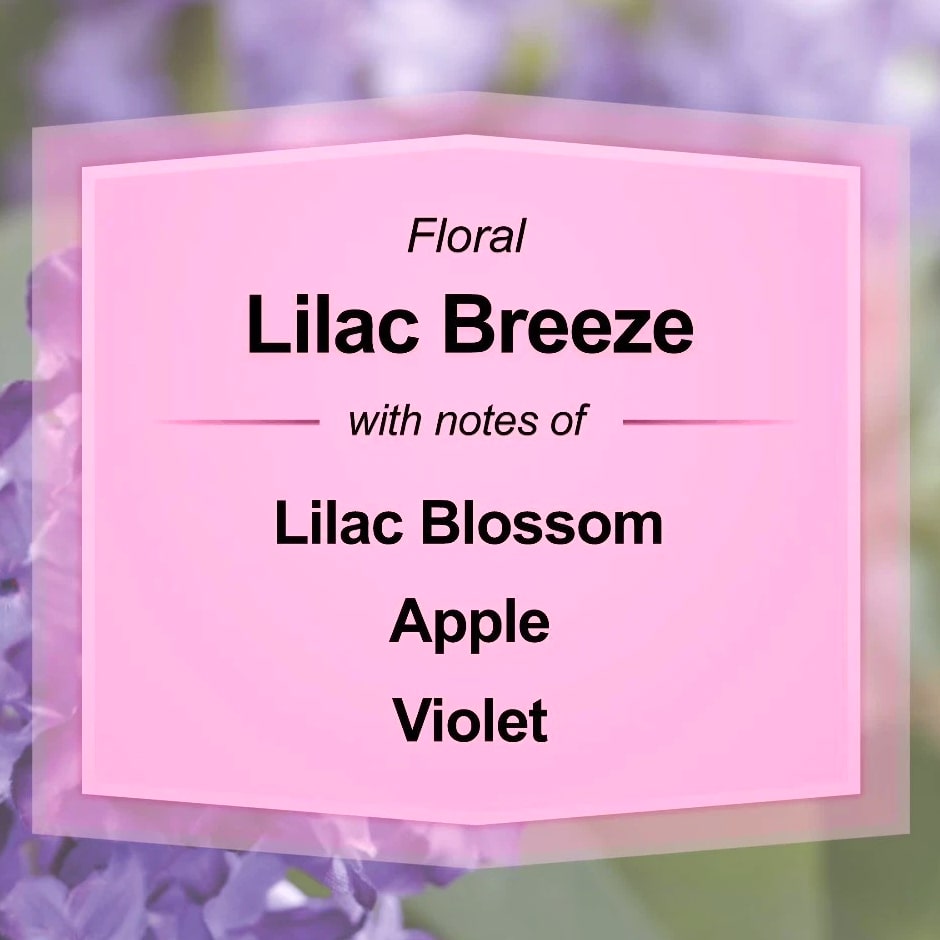 Lilac Breeze Scented Single-Wick Large Glass Candle Jar, 20 oz (2 Pack)
