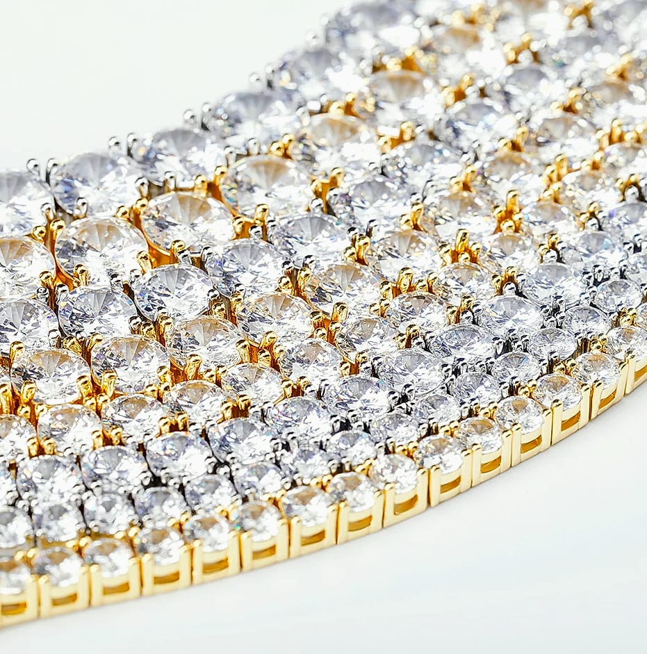 TOPGRILLZ 3-6MM Tennis Chain Bracelet Sterling Silver CZ