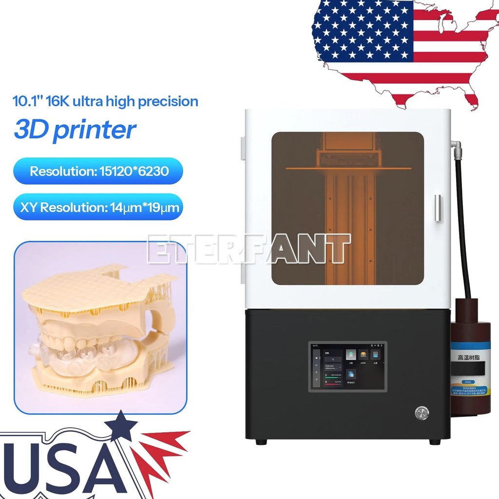 Dental 16K Ultra High Precision UV LCD Resin 3D Printer Industry LAN/USB/WiFi