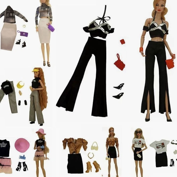 Doll Clothes Outfits Set Shirt Coat Jacket Skirt Dress Pant Accessory 11.5" Doll