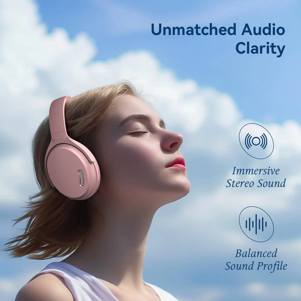 Headphone ANC Noise Cancelling Wireless Bluetooth 5.3 Over-Ear  (40HRS)
