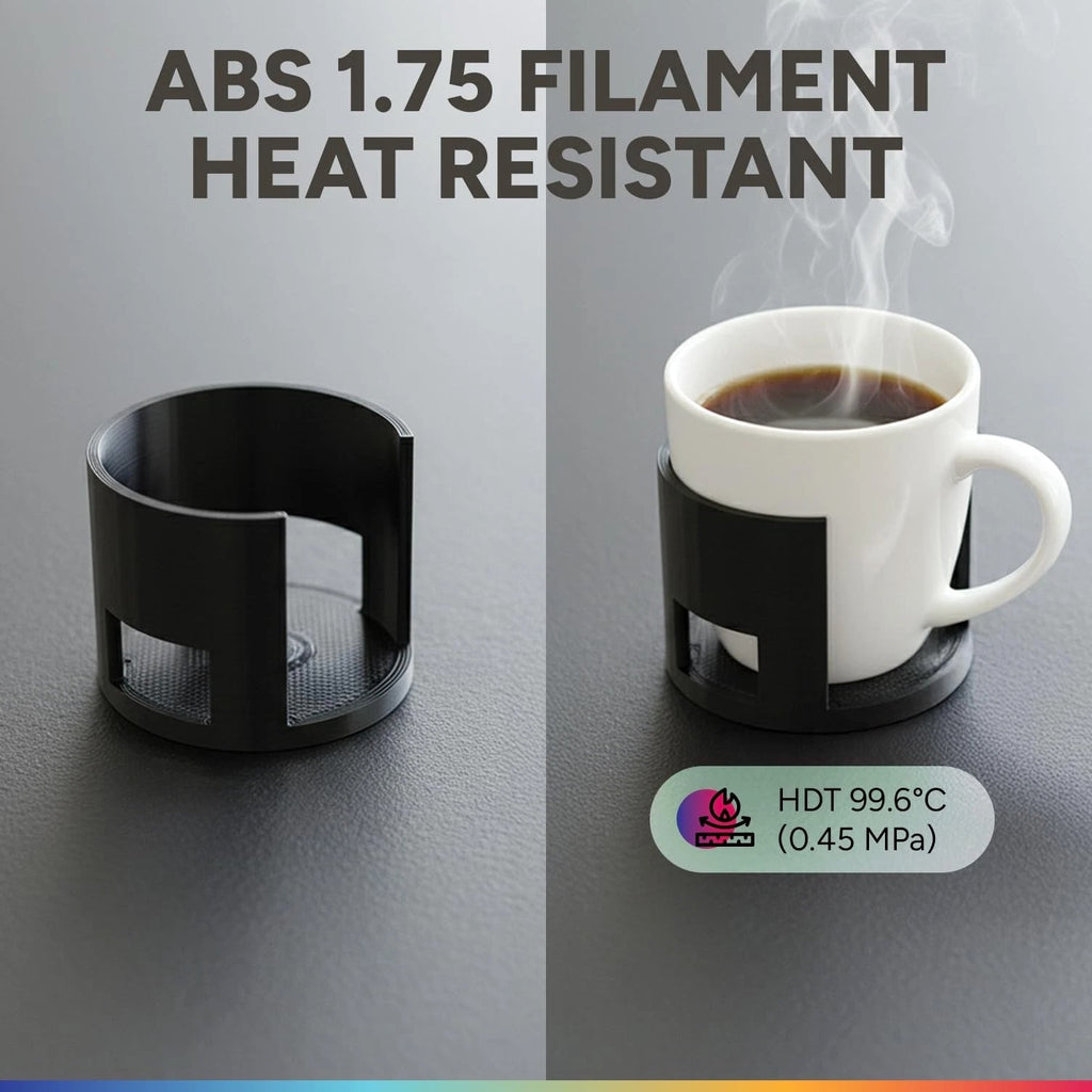 ABS Filament 1.75mm, High Strength & Heat-Resistant 3D Printer Material, Low ...