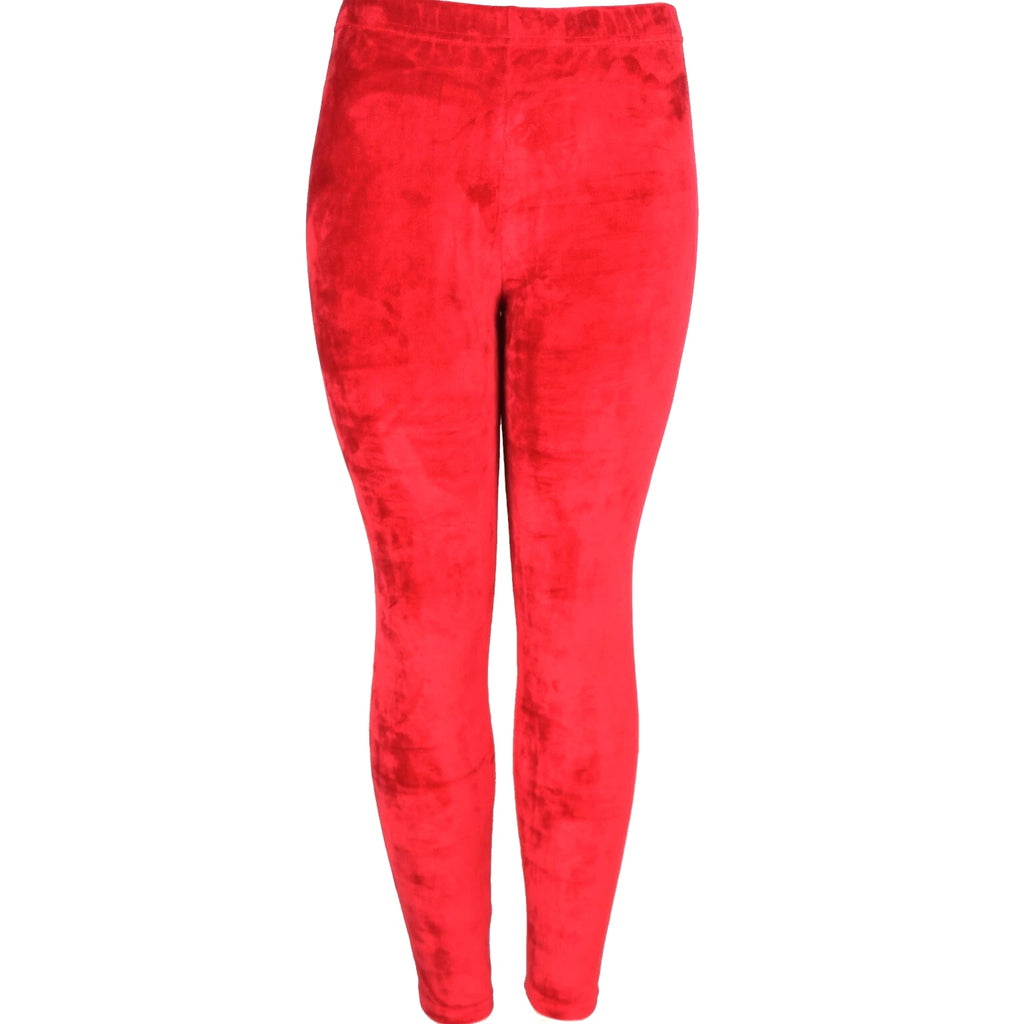 TD Women's Ultra Soft Velvet Stretch Winter Leggings One Size