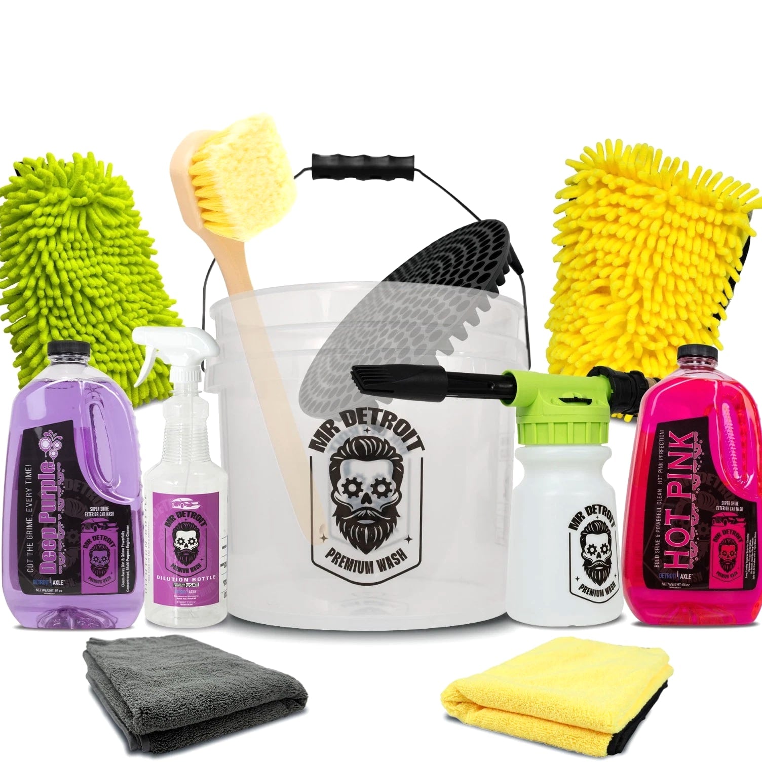 Mr. Detroit - 29pc Ultimate Car Detailing Kit - Pro Wash, Wheel & Interior Care