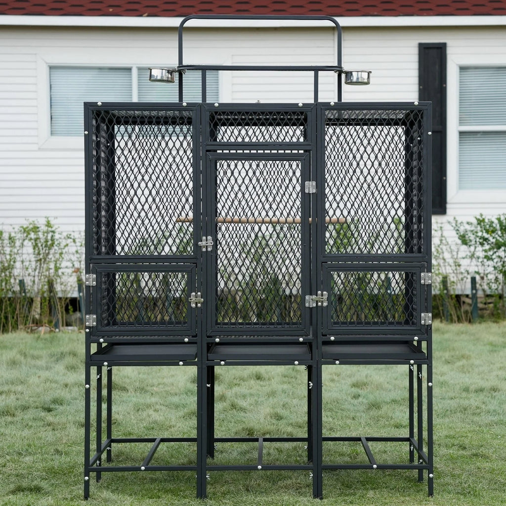 65" Heavy Duty Birdcage Aviary Large for Parakeet Macaw Parrot Budgies Lovebirds