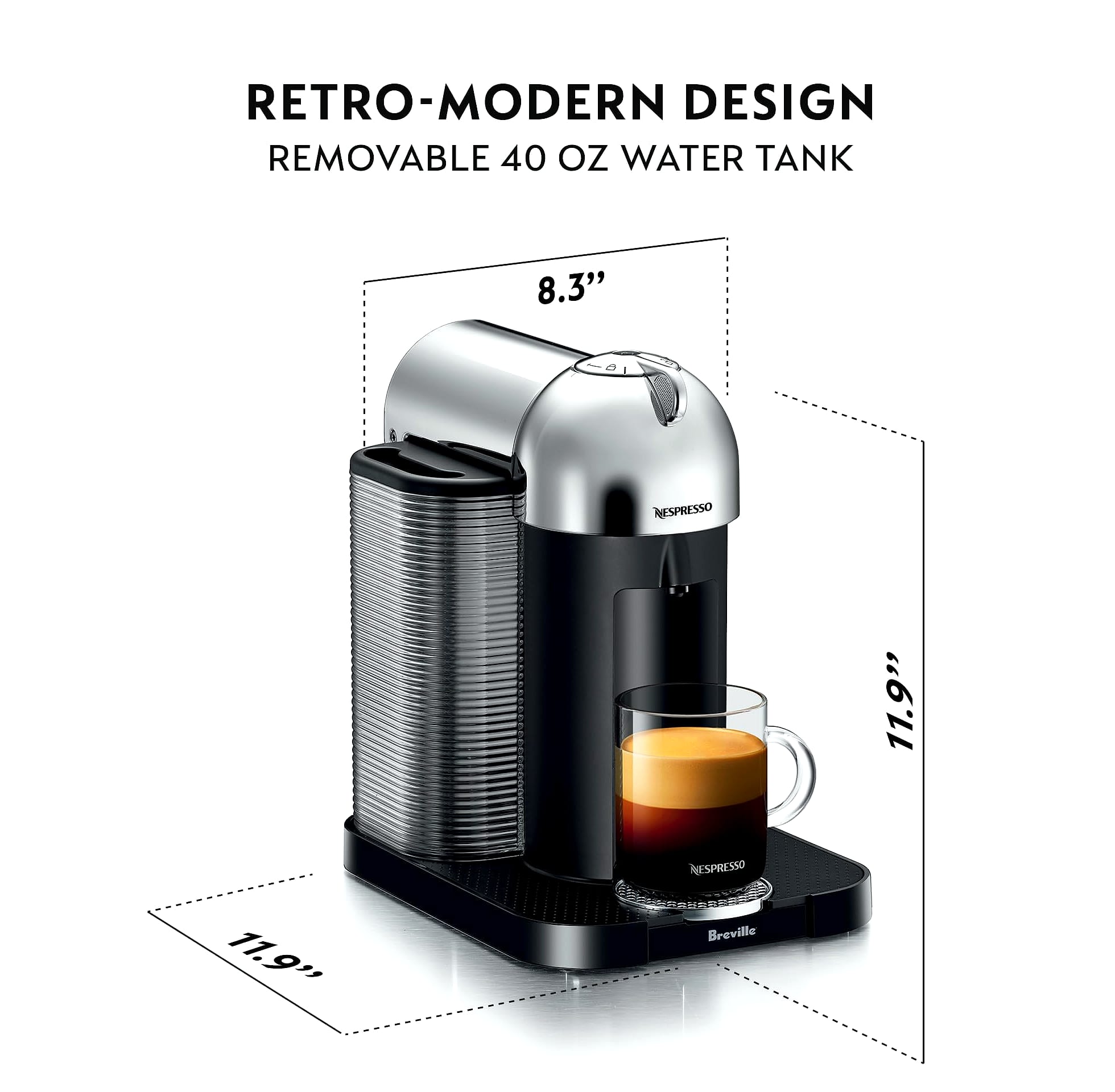 Nespresso Vertuo Coffee and Espresso Maker with Aeroccino Milk Frother