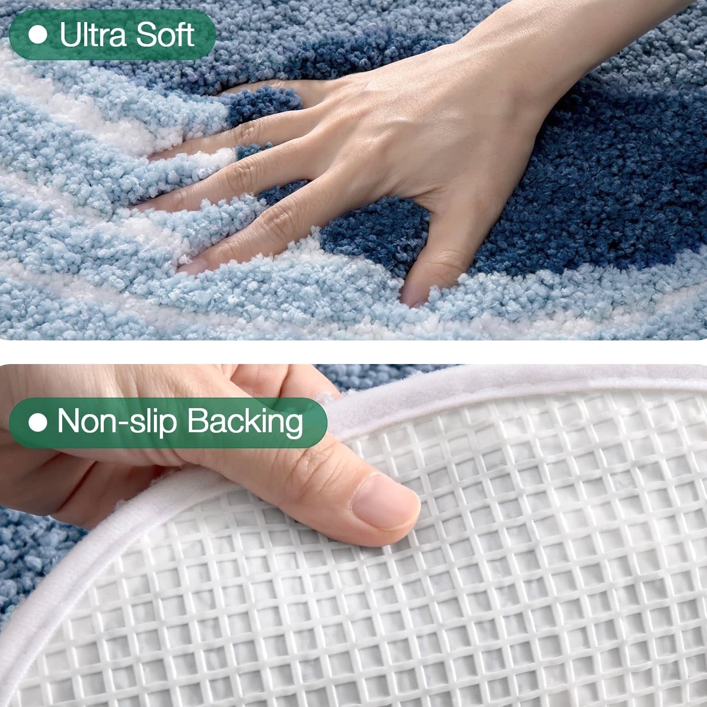 Cute Animal Bathroom Rugs - Plush Absorbent Bath Mats, Non-Slip...
