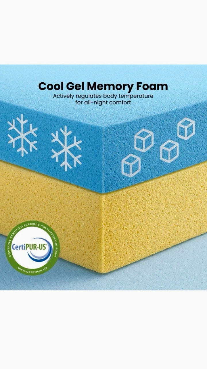 Gel Memory Foam Medium-Firm Twin Mattress, CertiPUR-US Certified Mattress in Box