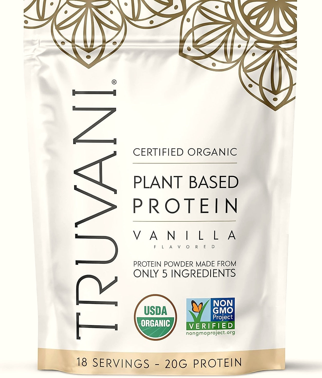 Truvani Organic Plant Based Protein Powder Vanilla 20g Pea
