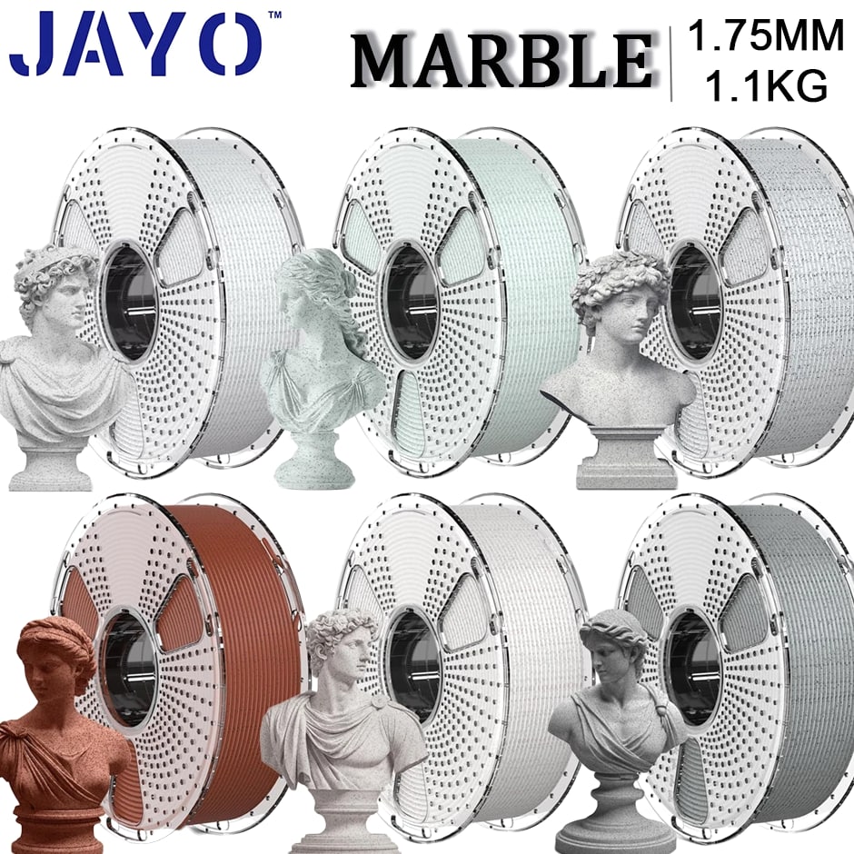 JAYO 1.1KG High Speed Marble 3D Printer Filament PLA 1.75MM with Spool