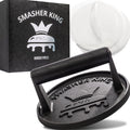 ™ - Premium Cast Iron Smash Burger Press incl. 25 pcs of Patty Paper, Burger ...